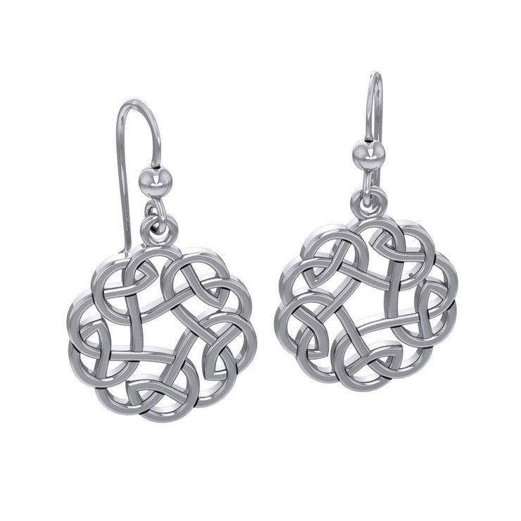 Celtic Knotwork Silver Earrings TE661