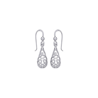 Celtic Knotwork Silver Earrings TE682