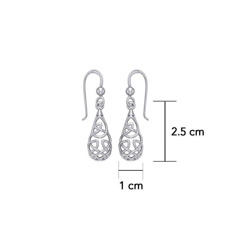 Celtic Knotwork Silver Earrings TE682