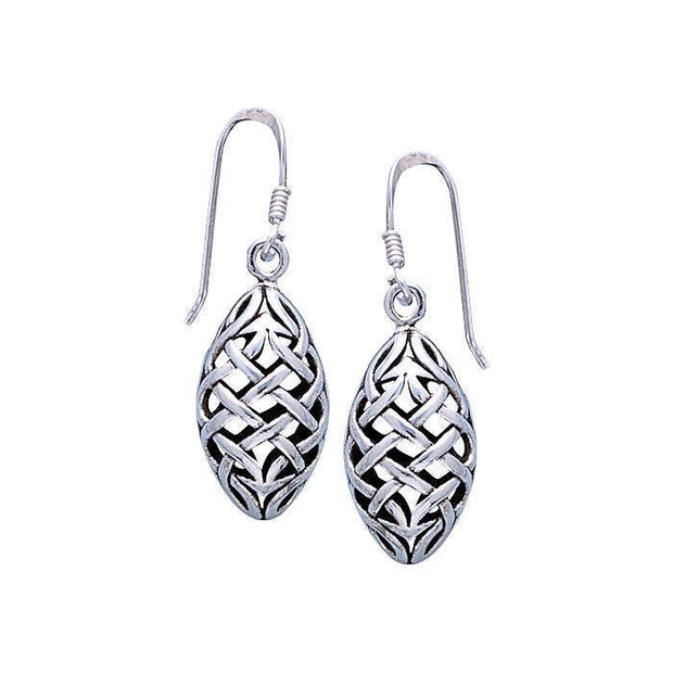 Charmed by the language of eternity ~ Celtic Knotwork Sterling Silver Dangle Earrings TE684