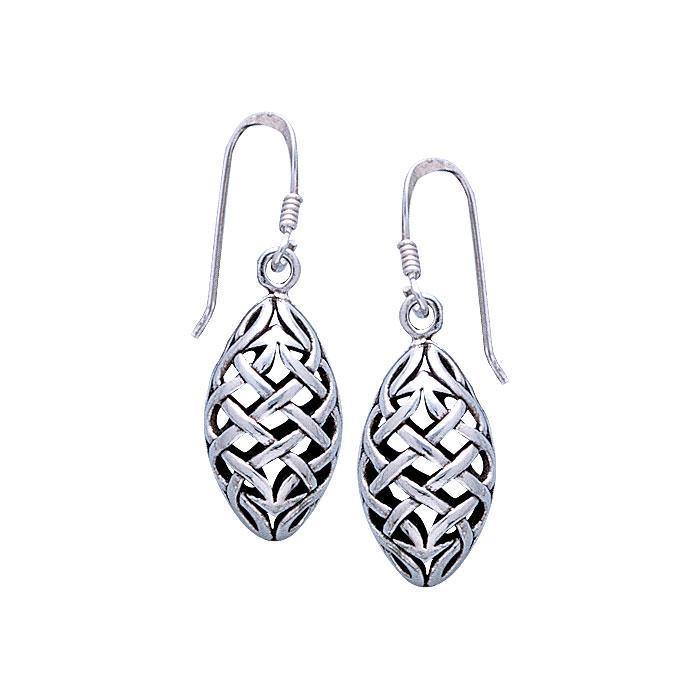 Charmed by the language of eternity ~ Celtic Knotwork Sterling Silver Dangle Earrings TE684