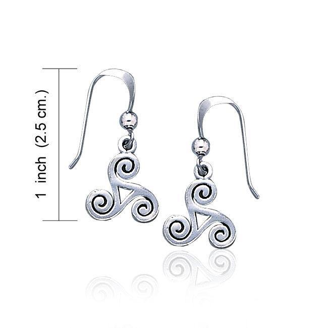 Celtic Silver Spiral Earrings TE693 Earrings