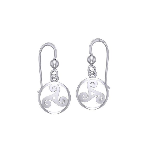Celtic Threefold Silver Earrings TE854