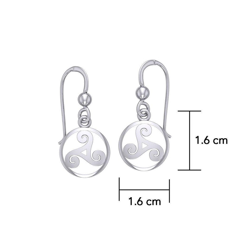 Celtic Threefold Silver Earrings TE854