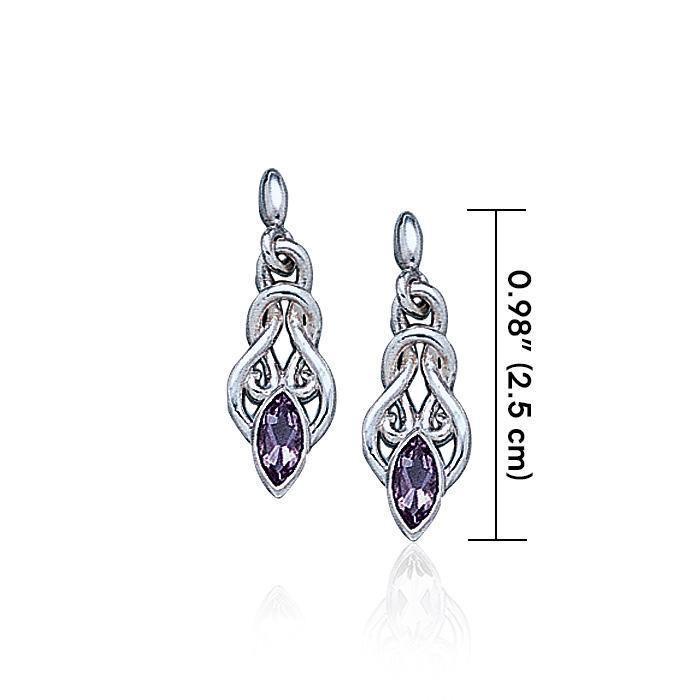 Celtic Knotwork Silver Earrings TE861