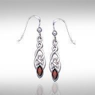 Celtic Knotwork Silver Earrings TE862