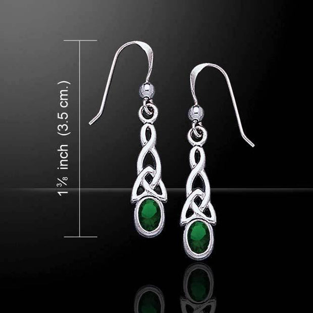 Celtic Knotwork Silver Triquetra Earrings TE864