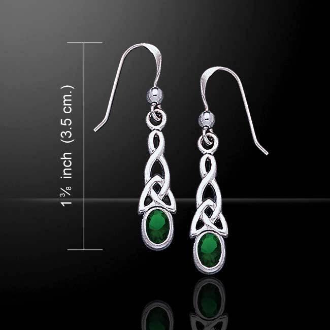 Celtic Knotwork Silver Triquetra Earrings TE864 Earrings