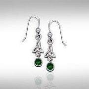 Celtic Knotwork Silver Triquetra Earrings TE865 Earrings