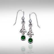 Celtic Knotwork Silver Triquetra Earrings TE865