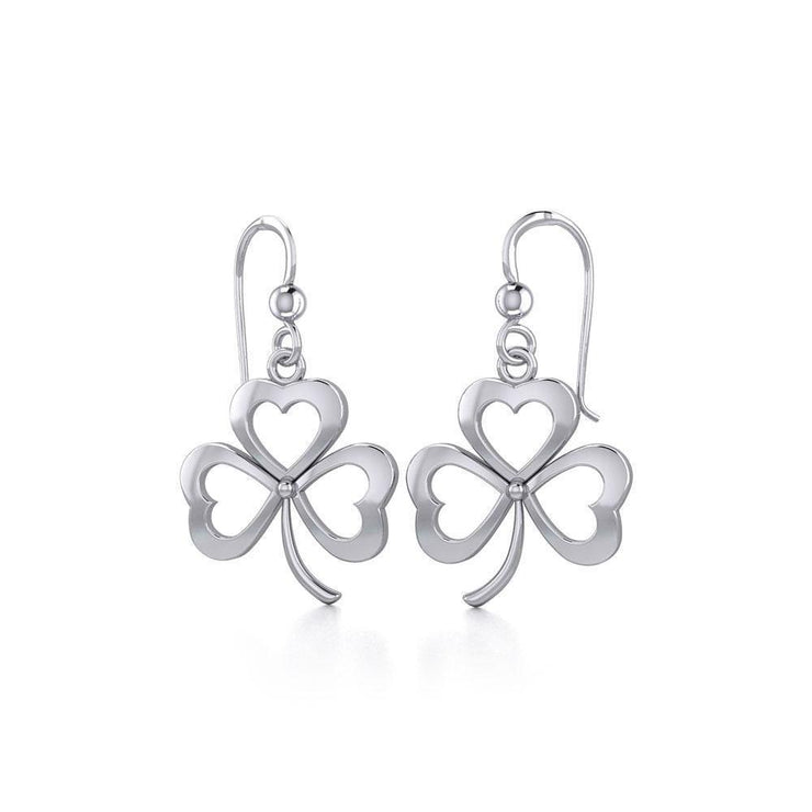 Celtic Shamrock Silver Earrings TE868