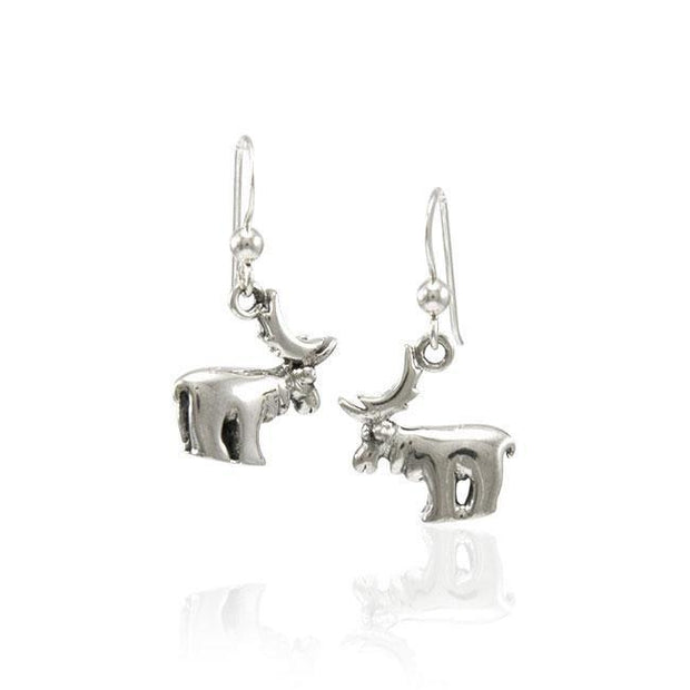 Moose Sterling Silver Earrings TE889