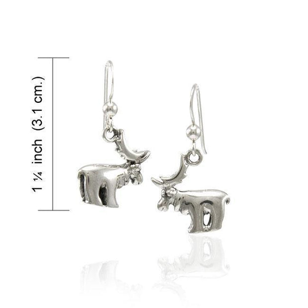 Moose Sterling Silver Earrings TE889