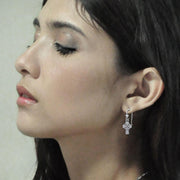 Celtic Knotwork Silver Cross Earrings TE907 Earrings