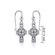 Celtic Knotwork Silver Cross Earrings TE907 Earrings