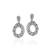 Celtic Knotwork Silver Earrings TE949