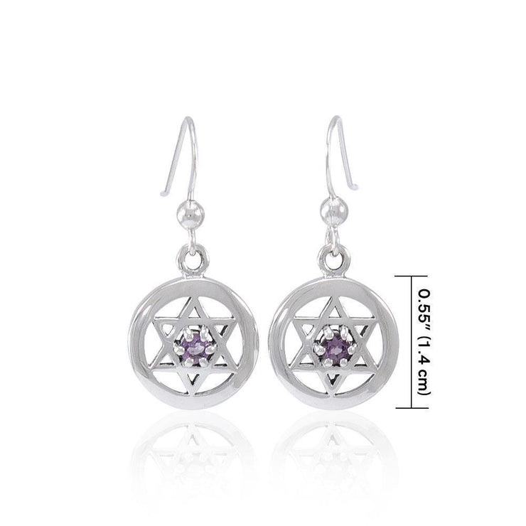 Star of David Gemstone Earrings TER1570