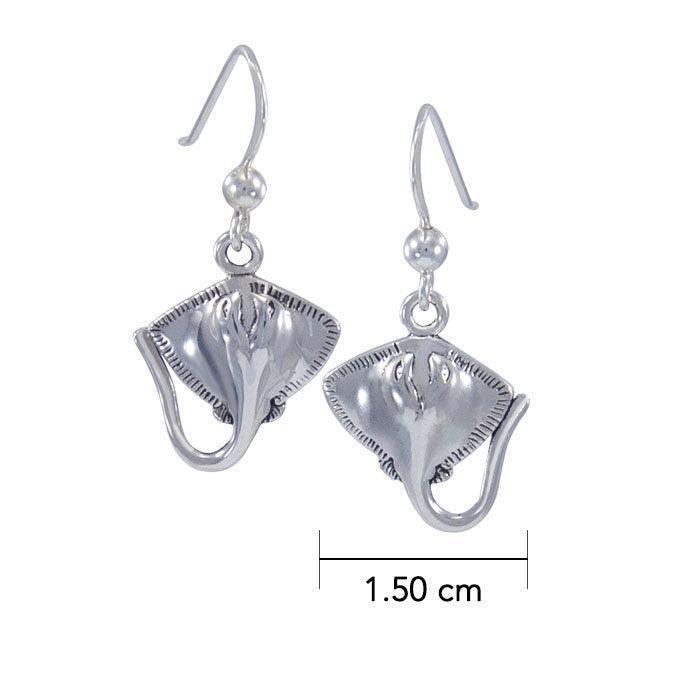 Stingray Sterling Silver Hook Earring TER016