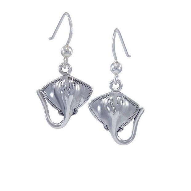 Stingray Sterling Silver Hook Earring TER016