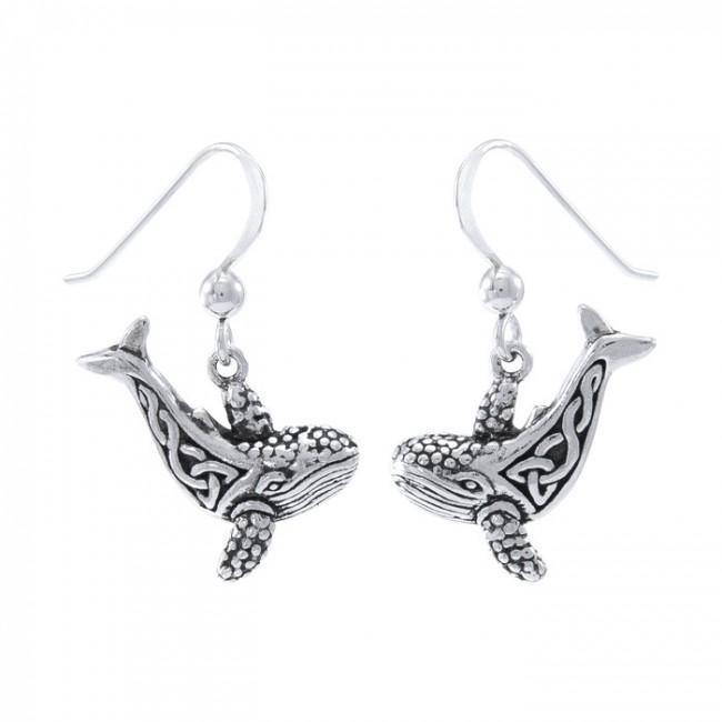 Celtic Knots Whale Silver Earrings TER034