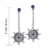 Celtic Knots Silver Ship's Wheel Earrings TER036 Earrings