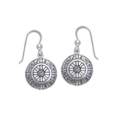 Wheel of the Year Silver Earrings TER072