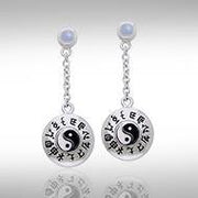 Chinese Astrology & Yin Yang Silver Earrings TER074 Earrings