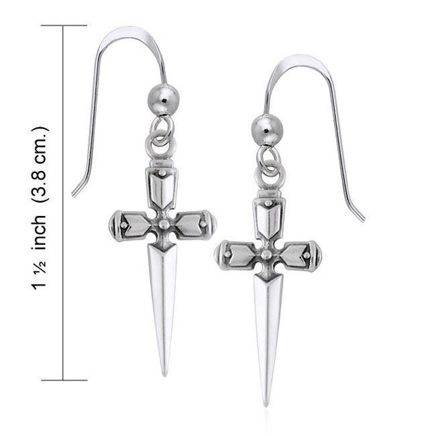 Silver Cross Earrings TER1065
