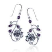 Rose Flowers of Delight Silver Earrings TER1236