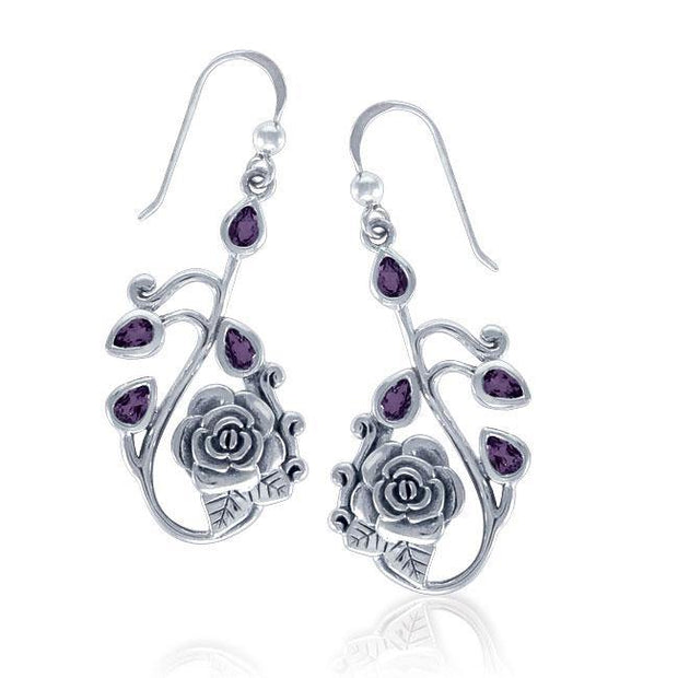 Rose Flowers of Delight Silver Earrings TER1236