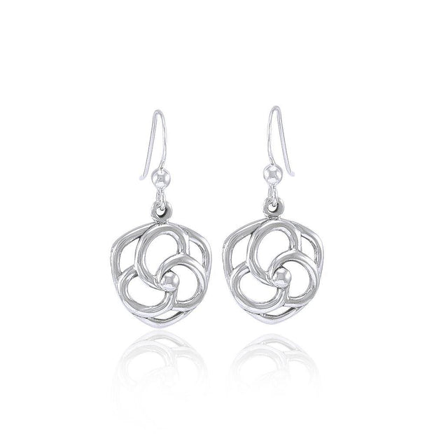 Spiral Celtic Contemporary Silver Earrings TER1315