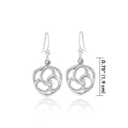 Spiral Celtic Contemporary Silver Earrings TER1315 Earrings