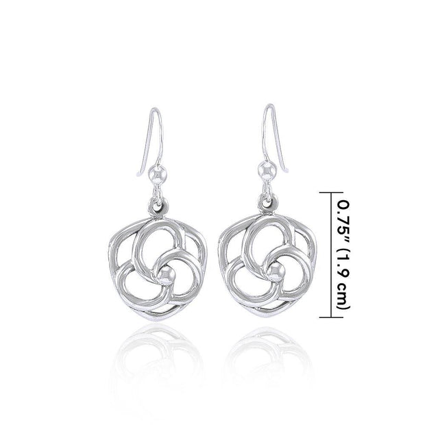 Spiral Celtic Contemporary Silver Earrings TER1315