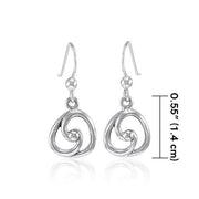 Spiral Celtic Contemporary Silver Earrings TER1317