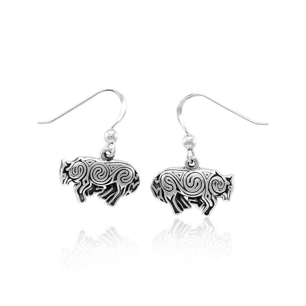 Celtic Wolf Silver Earrings by Brigid Ashwood TER1398