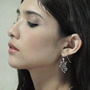 Fantasy Dragon Silver Earrings TER1475 Earrings