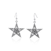 Celtic Knot The Star Silver Earrings TER1546