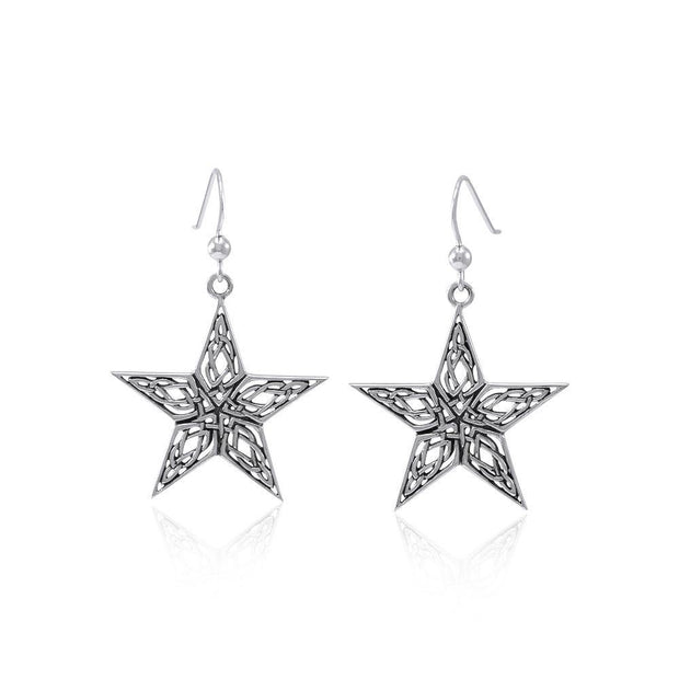 Celtic Knot The Star Silver Earrings TER1546