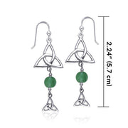 Celtic Knotwork Silver Triquetra Earrings TER158