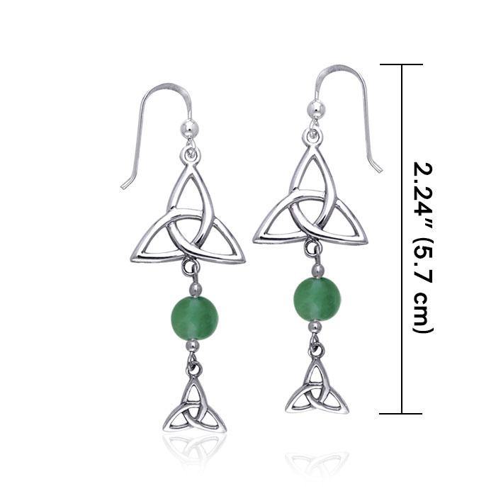 Celtic Knotwork Silver Triquetra Earrings TER158 Earrings