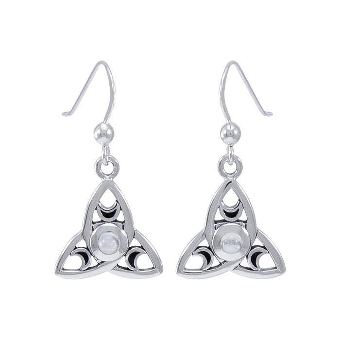 Celtic Triquetra Moon Earrings TER1589