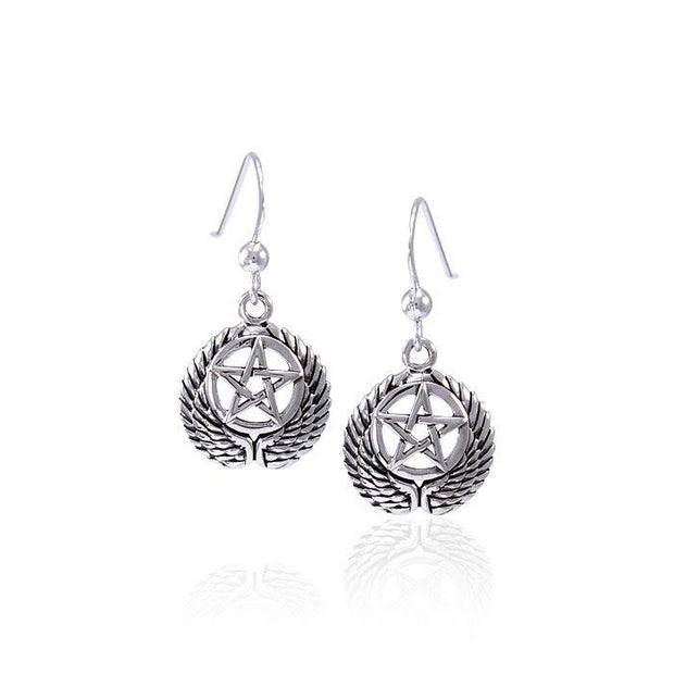 Winged The Star Silver Earrings TER1592
