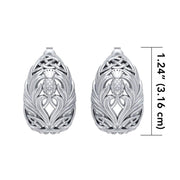 A strong emblem in full bloom ~ Sterling Silver Jewelry Celtic Thistle Post Earrings TER1672