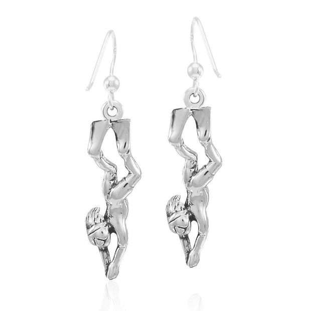 Free Diver Sterling Silver Earrings TER1682