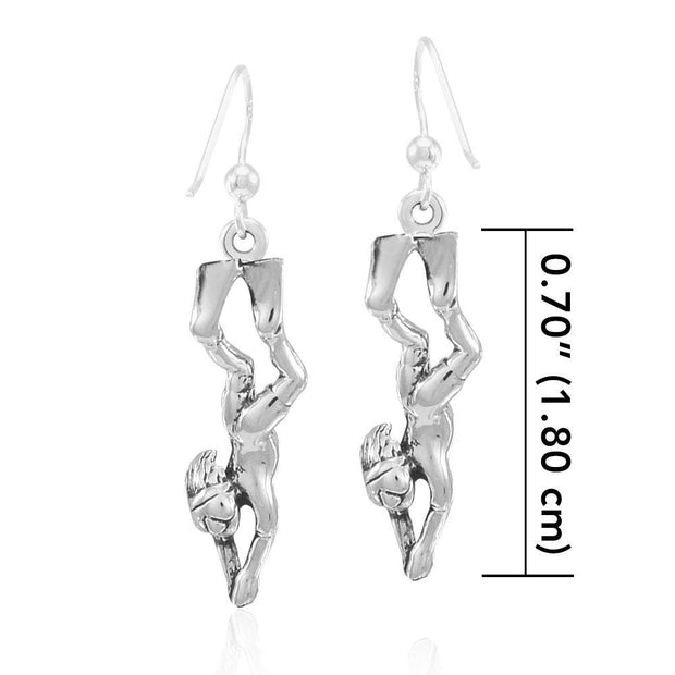 Free Diver Sterling Silver Earrings TER1682