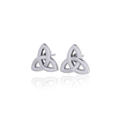 Trinity Knot Silver Post Earrings TER1747 - Peter Stone Wholesale