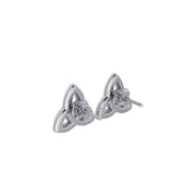 Trinity Knot Silver Post Earrings TER1747 - Peter Stone Wholesale