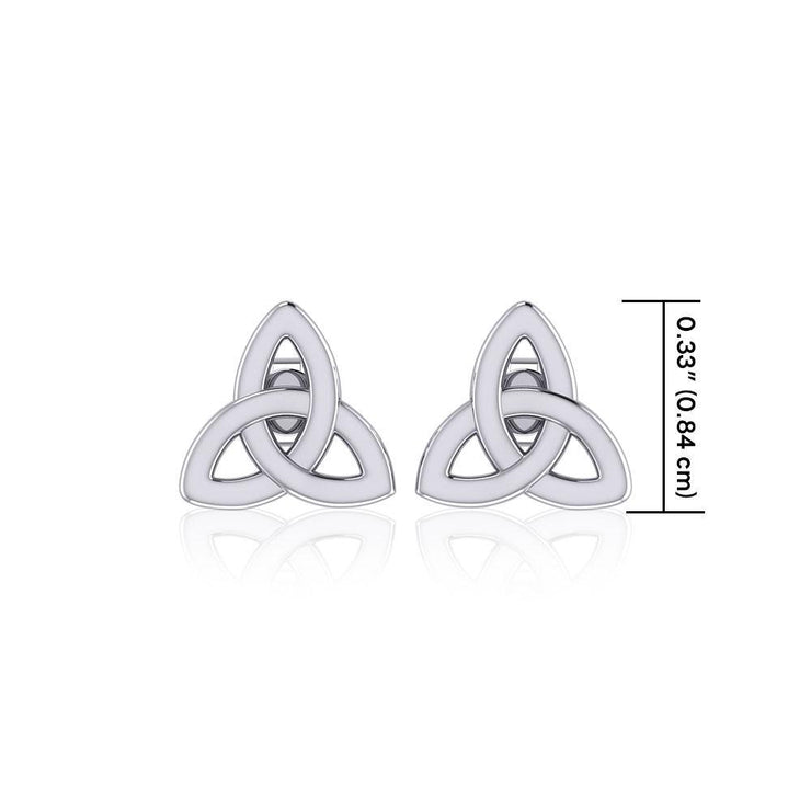 Trinity Knot Silver Post Earrings TER1747