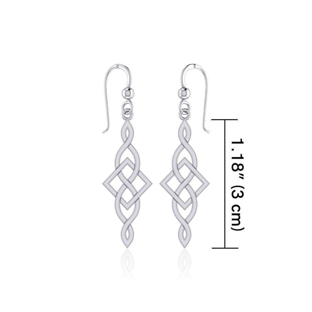 Irish Celtic Knot Sterling Silver Hook Earrings TER1761