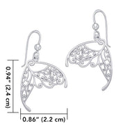 Butterfly Wing Silver Earrings TER1783
